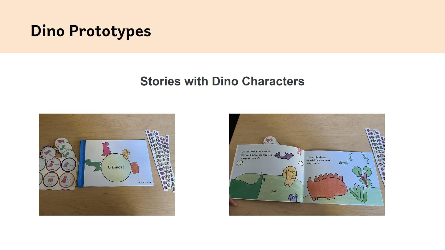 Experimenting with stories with dinosaur characters