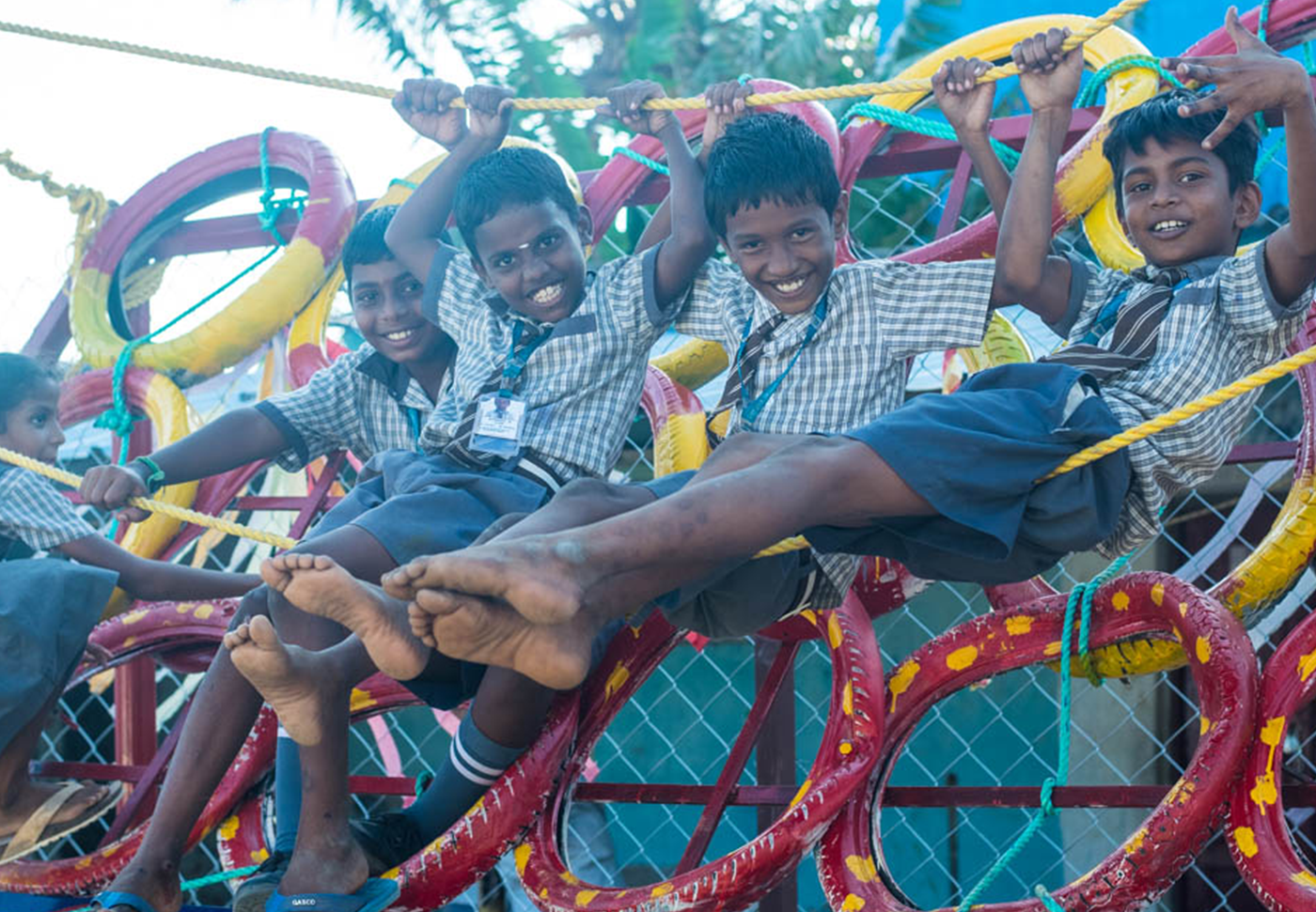 Students playing together