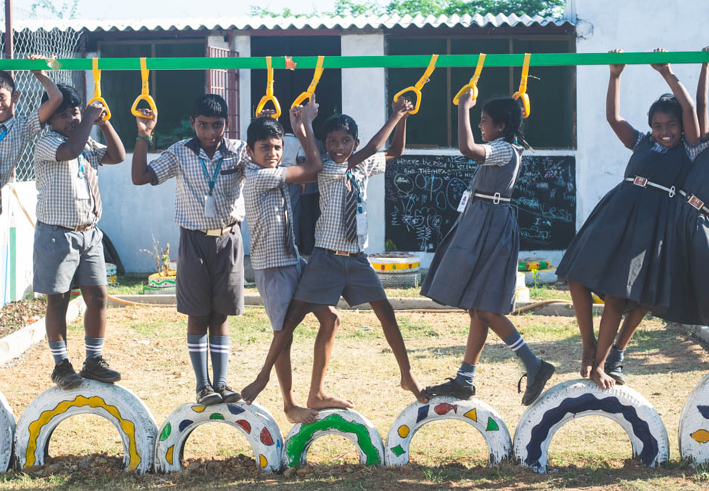 Students playing together
