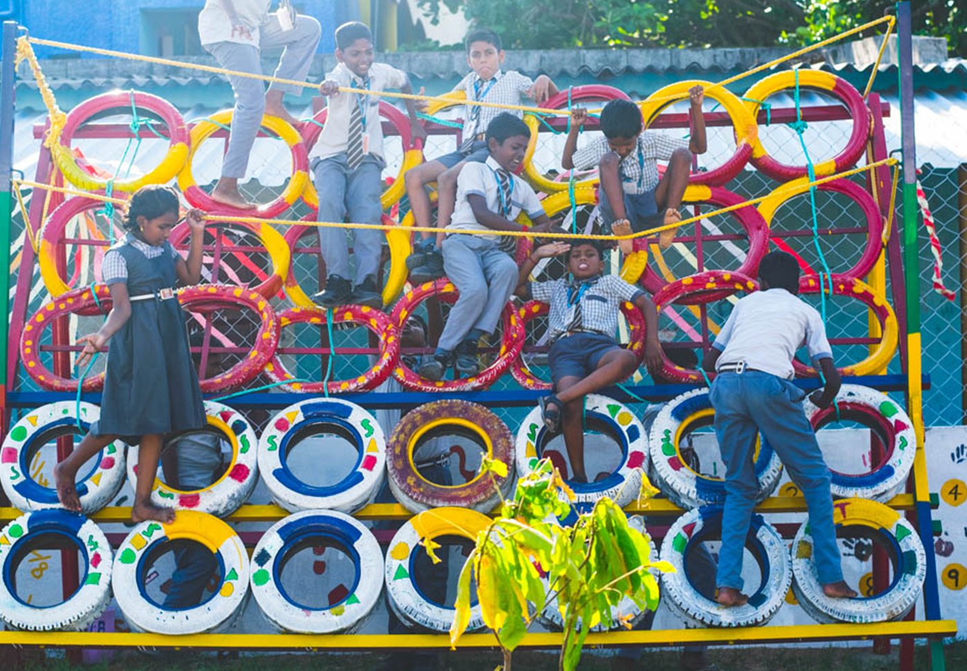 Students playing together