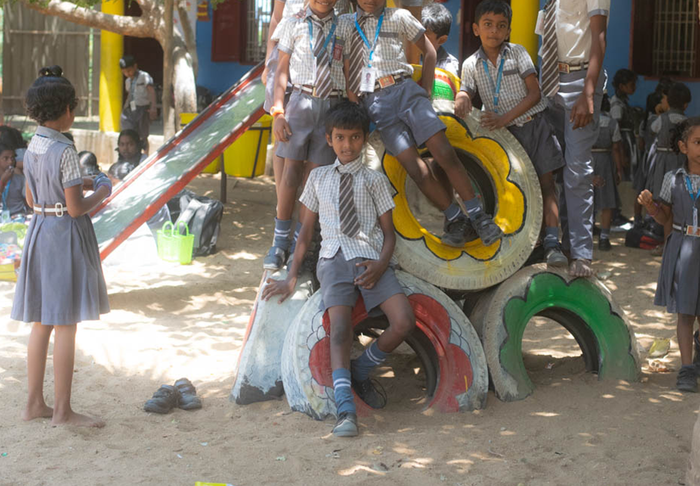 Students playing together
