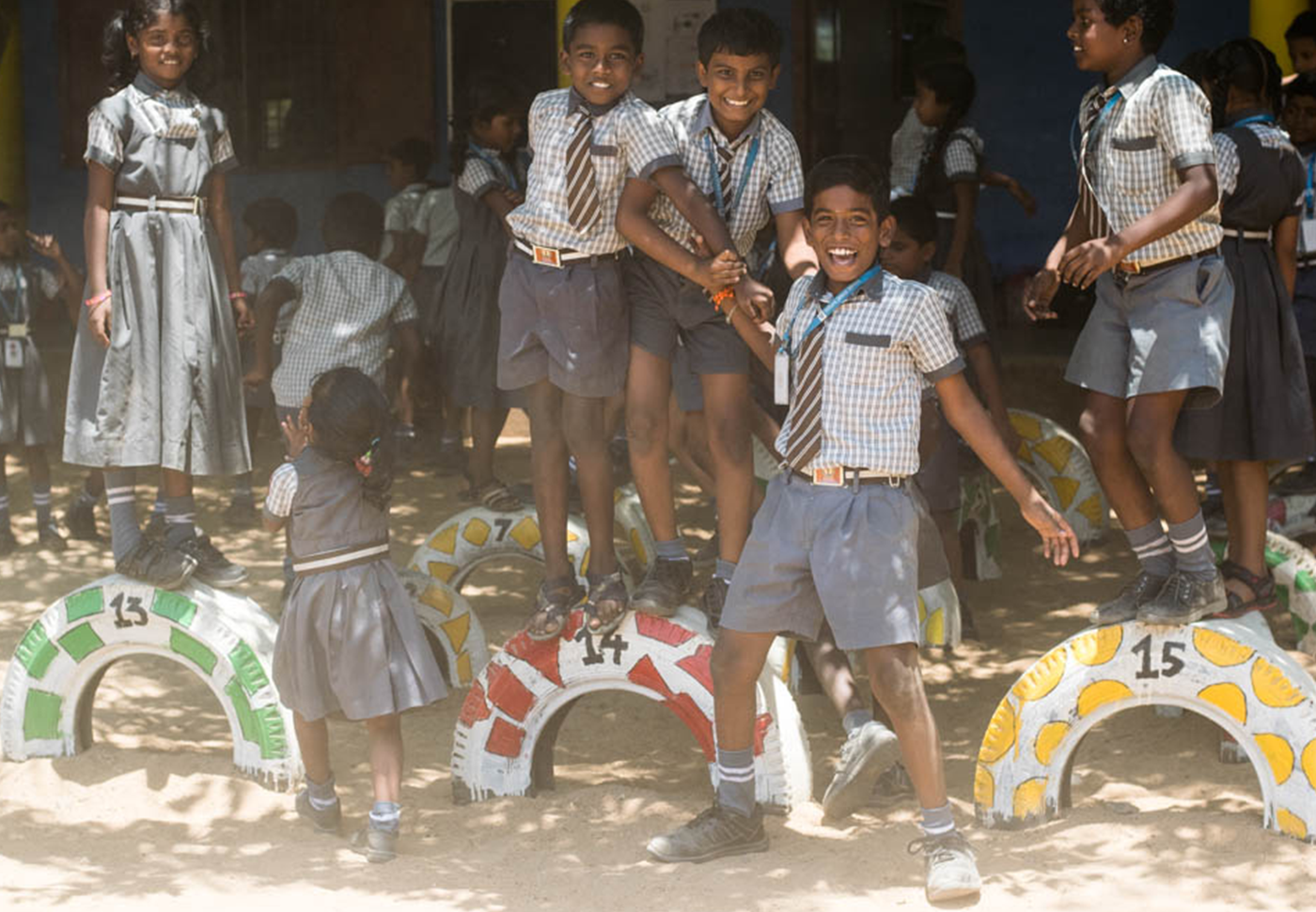 Students playing together