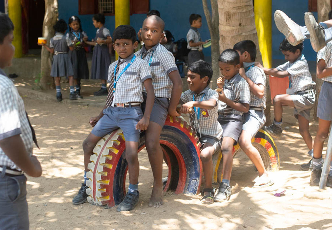 Students playing together